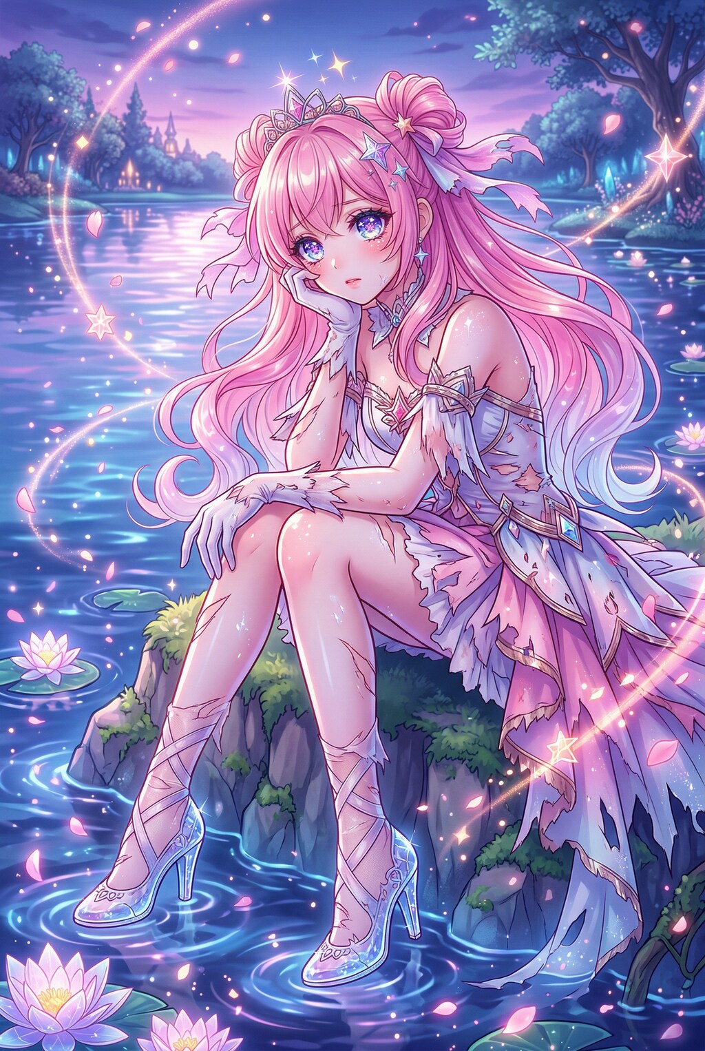 月影の花に眠る夢