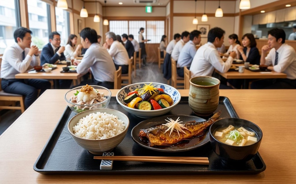 サンマの生姜煮定食