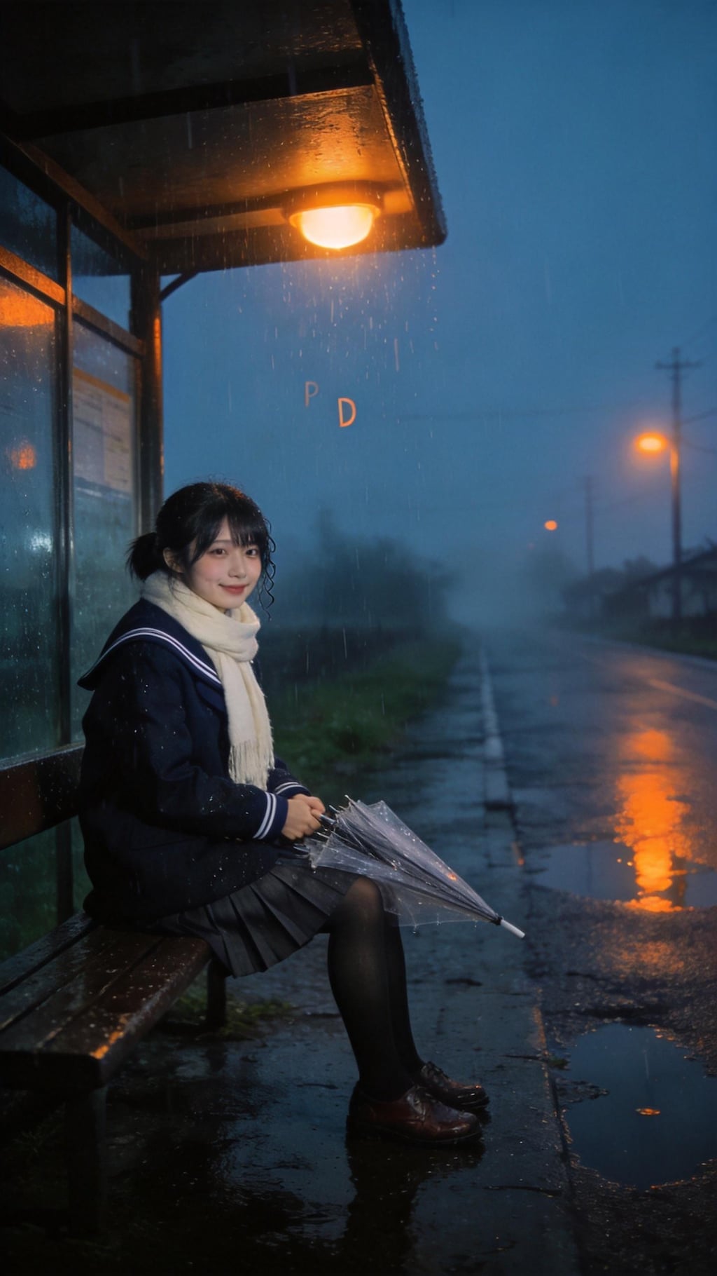 Fog, Streetlights, and Her Small Smile