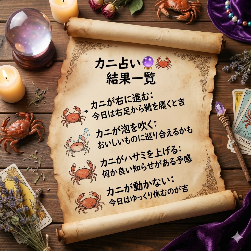ねこさまのカニ占い🔮🦀🐱