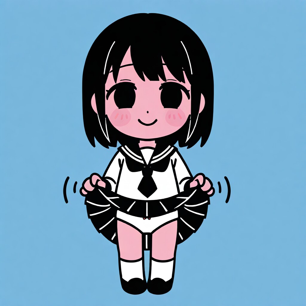 パンチラ女学生