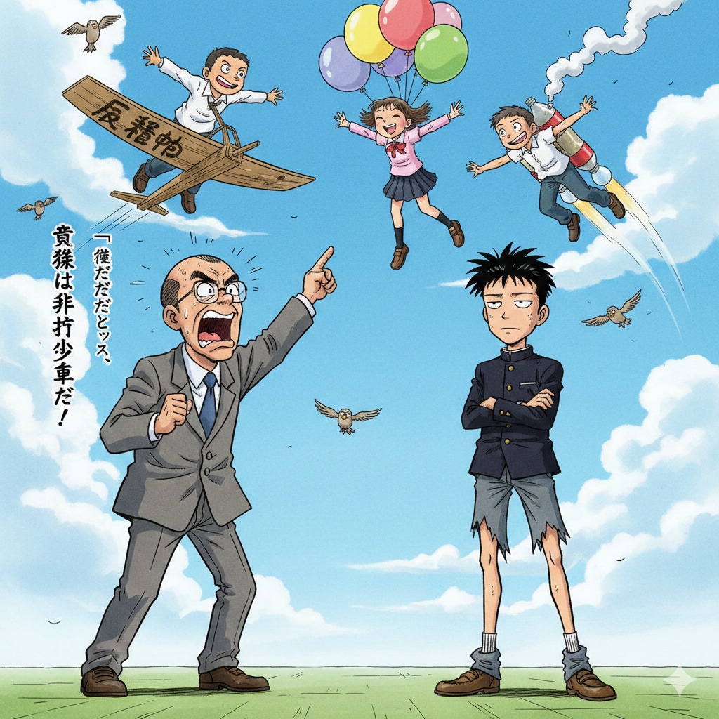 飛行少年の非行少年 | の人気AIイラスト・グラビア