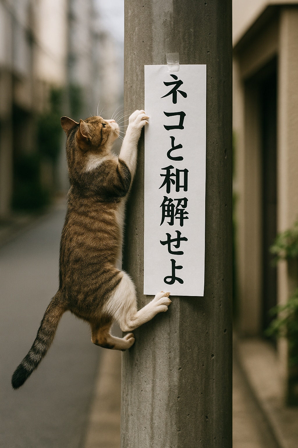 [張り紙見たよ]ネコと和解せよ