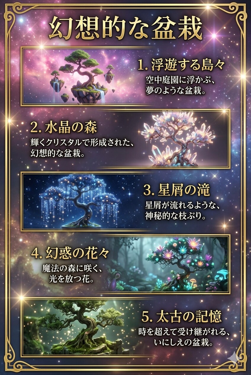 幻想的な盆栽