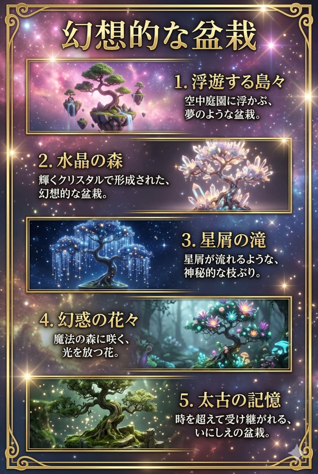 幻想的な盆栽