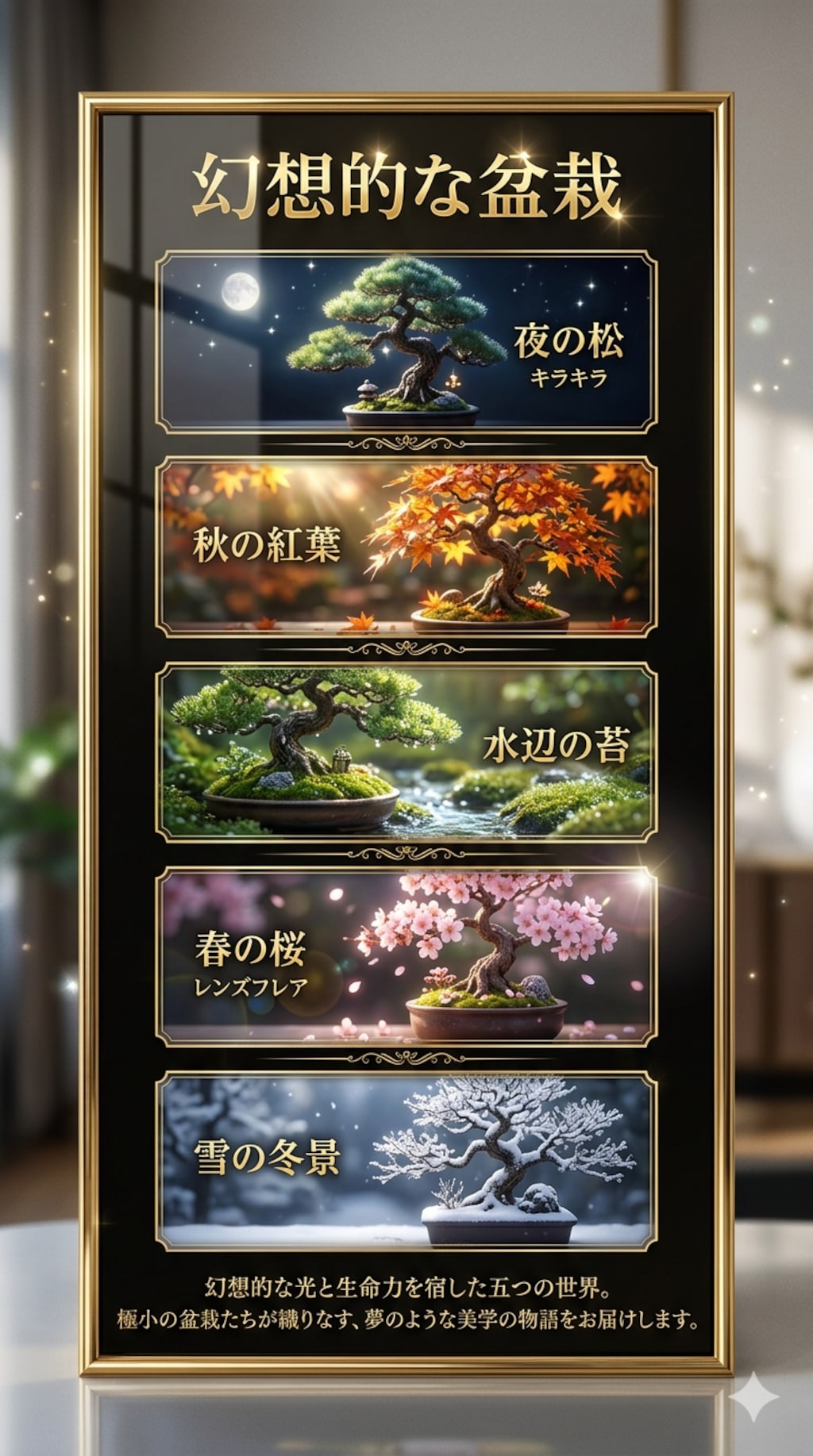 幻想的な盆栽