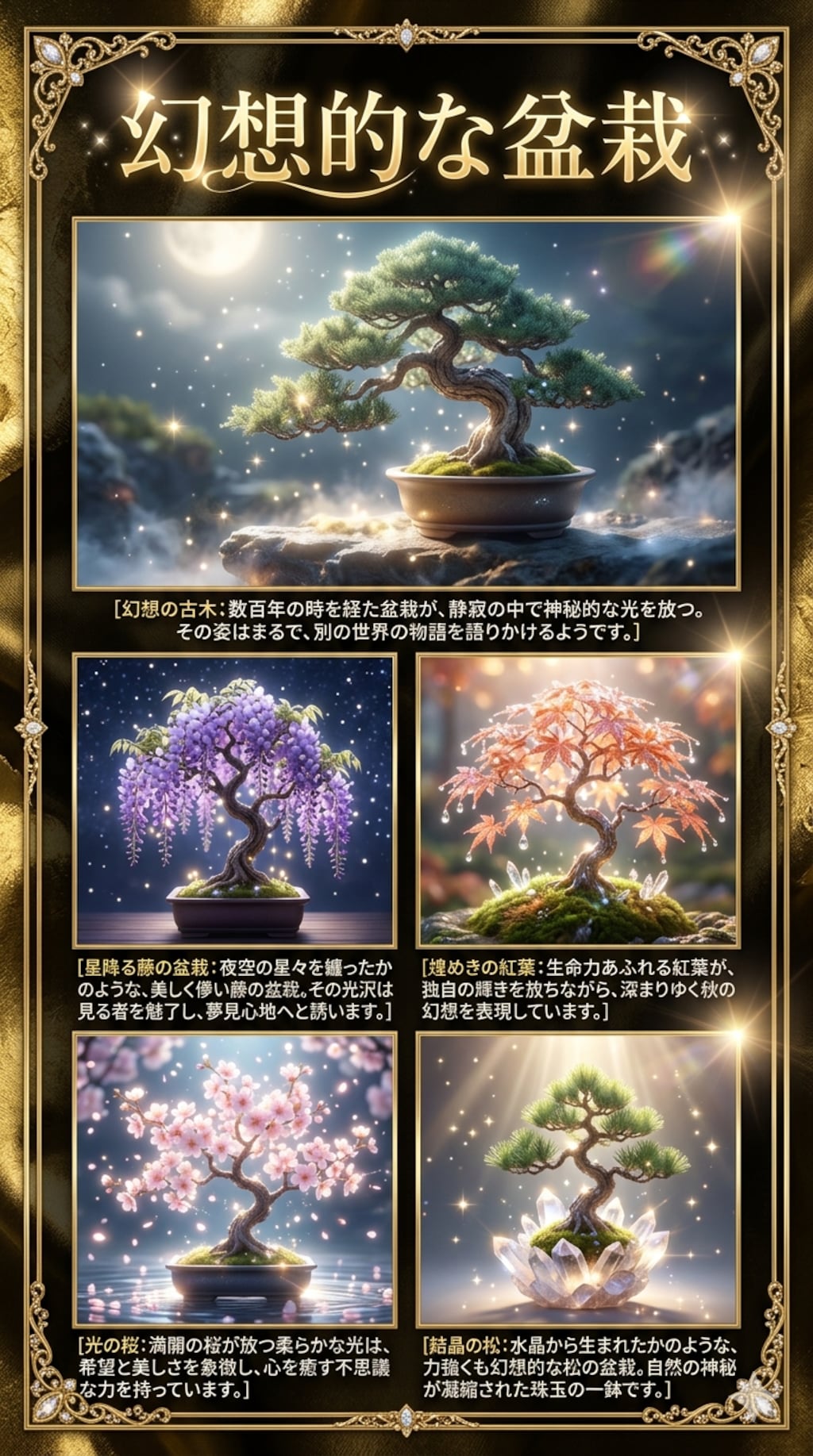幻想的な盆栽