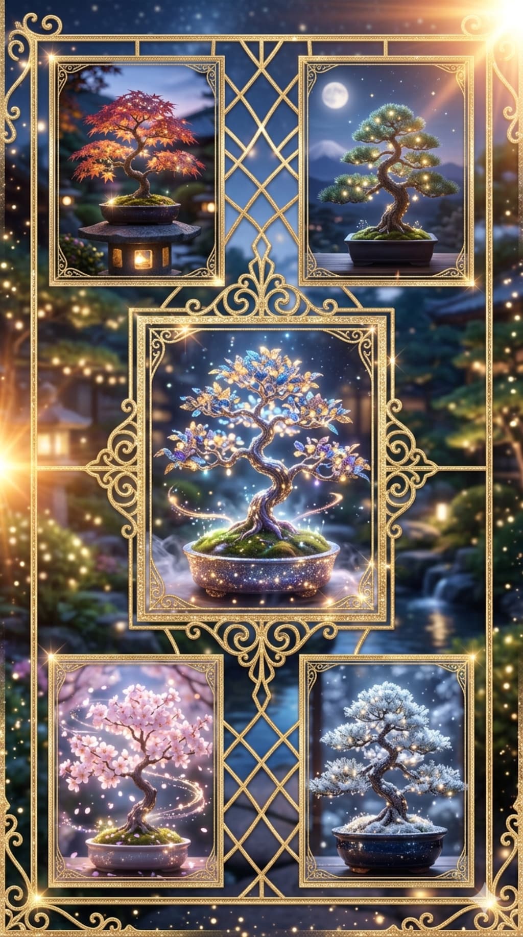 幻想的な盆栽