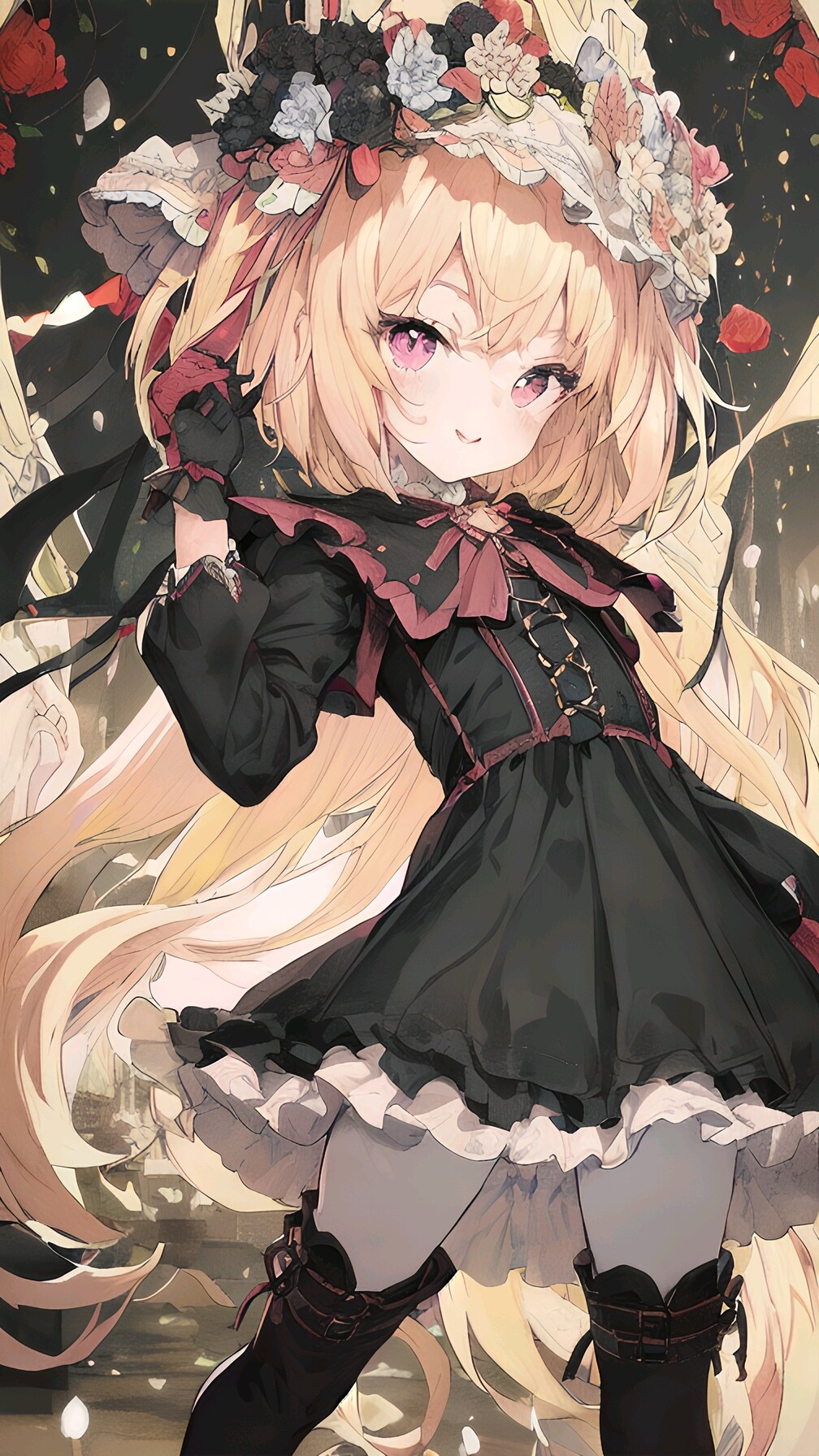 花影の夜 I ― 夜に咲く、黒の花