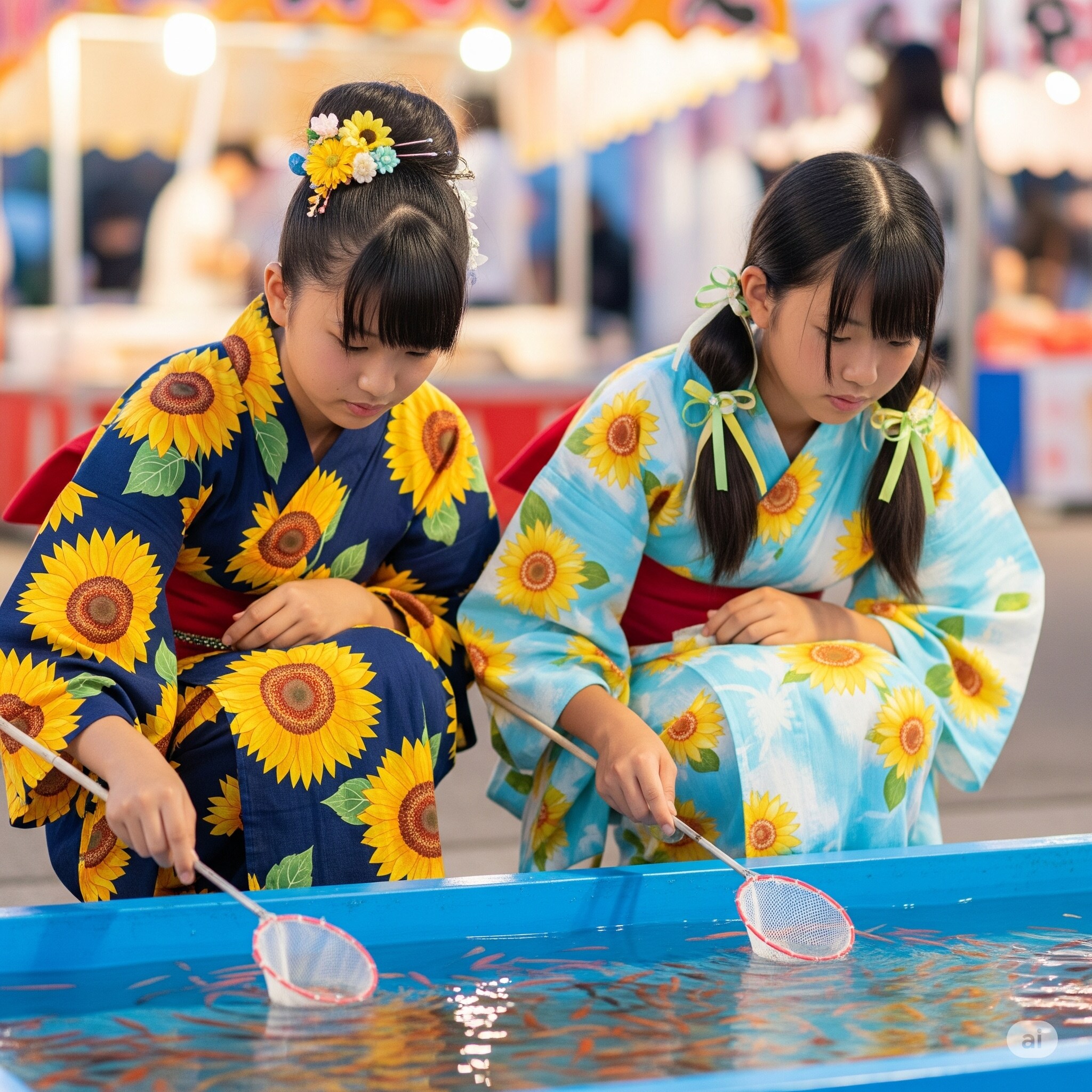 金魚と向日葵 | の人気AIイラスト・グラビア