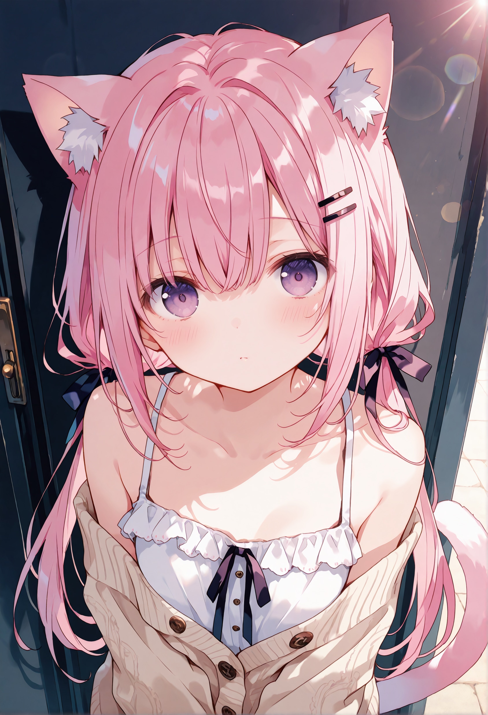 残光、揺れるカーディガン | の人気AIイラスト・グラビア