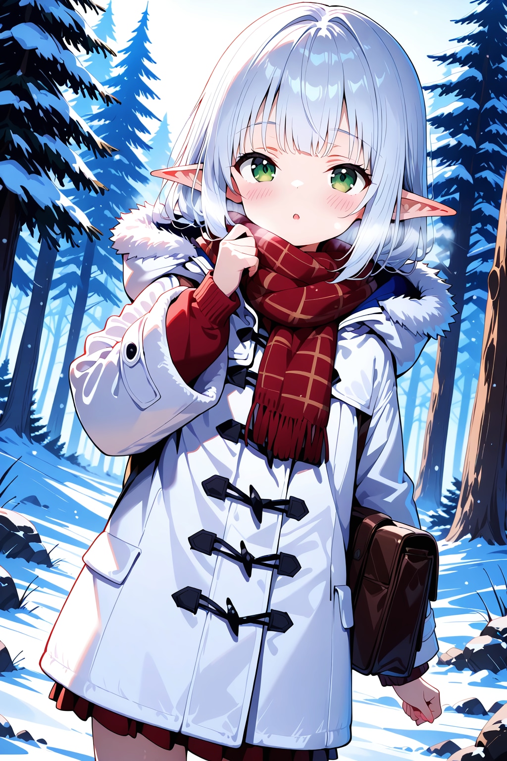 雪の森の待ち合わせ | の人気AIイラスト・グラビア