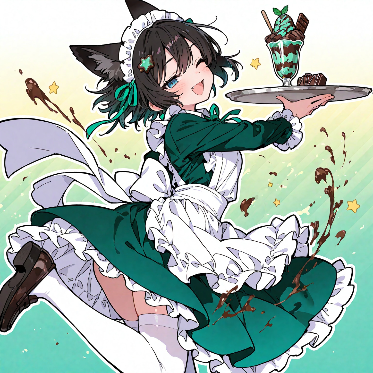 チョコミント色