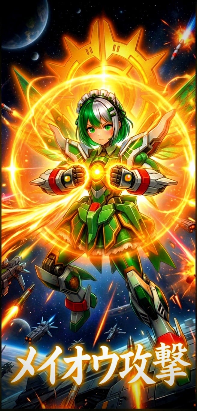緑色サイボーグメイドさんを、　　　　　　　　　　パワーアップ融合化！！