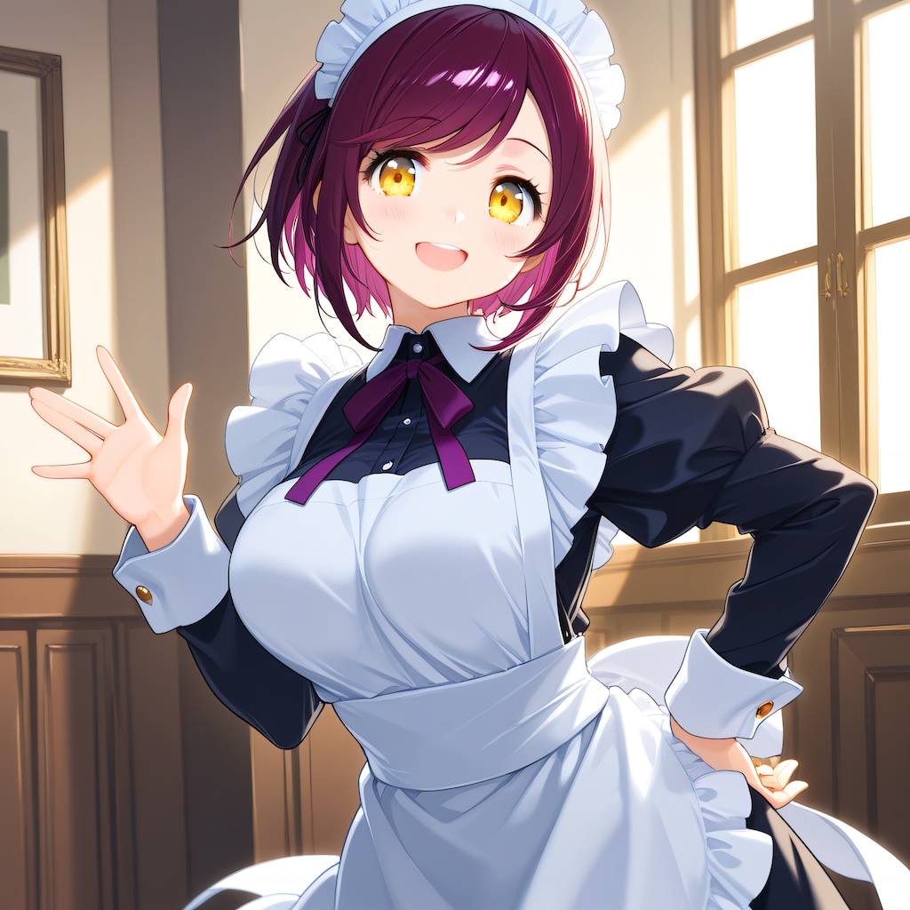 おはようございます（挨拶メイドの芽衣ちゃん）