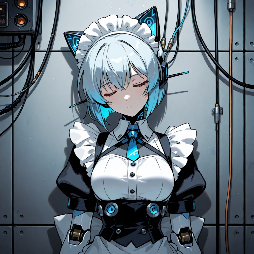 眠るメイドロボ