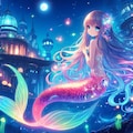 発光の人魚少女_Dalle 2枚目