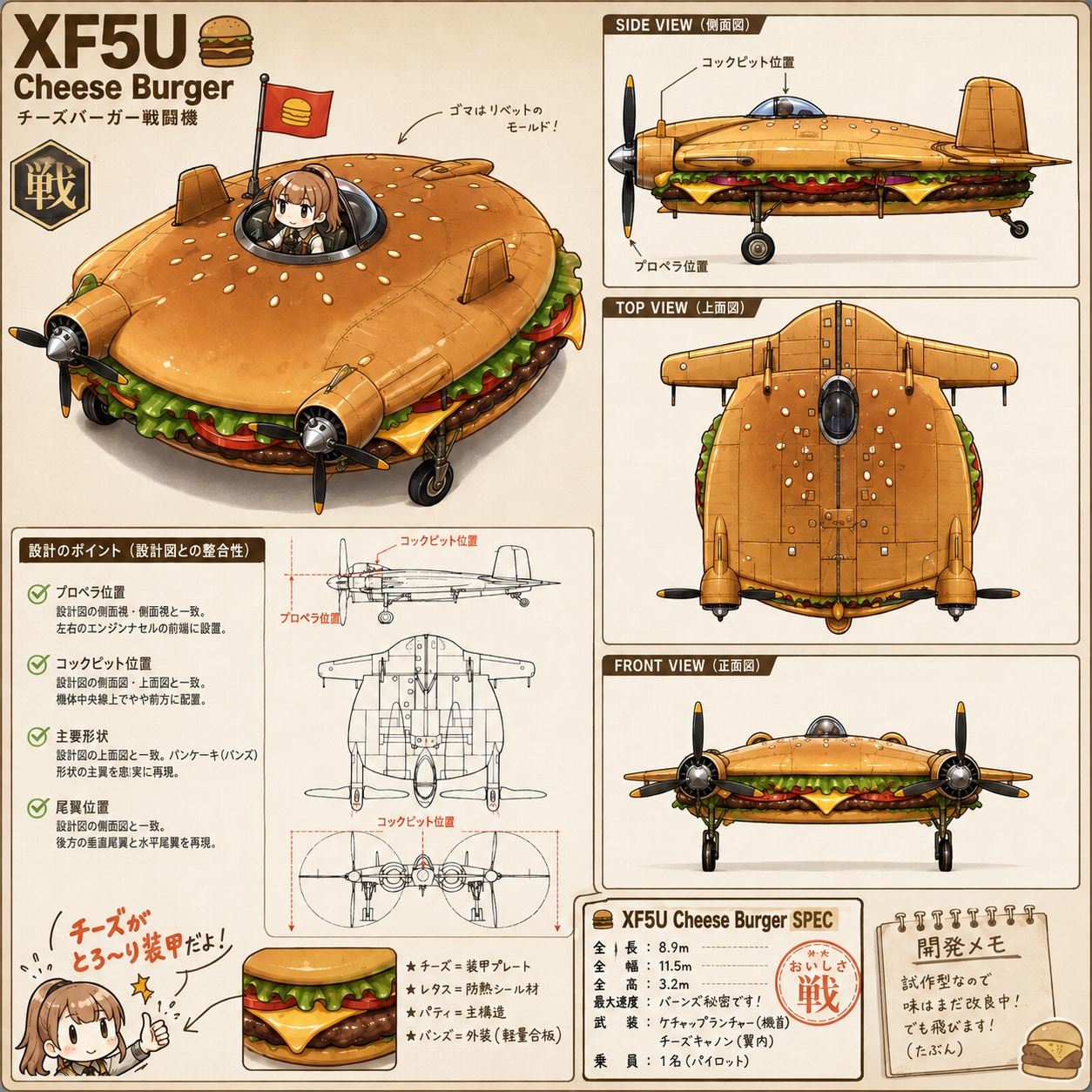 Flying CheeseBurger | の人気AIイラスト・グラビア