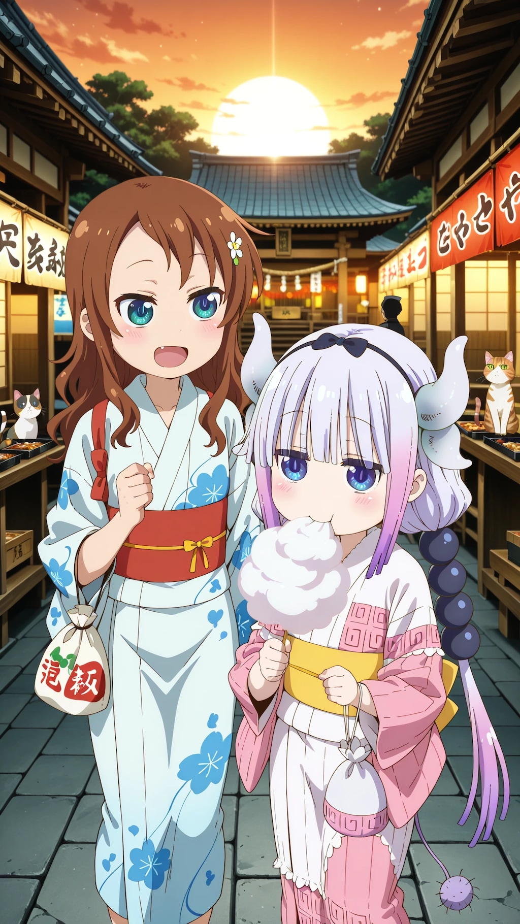 小林さんちのメイドラゴン　カンナカムイ・才川リコ　秋のお祭り！🐲