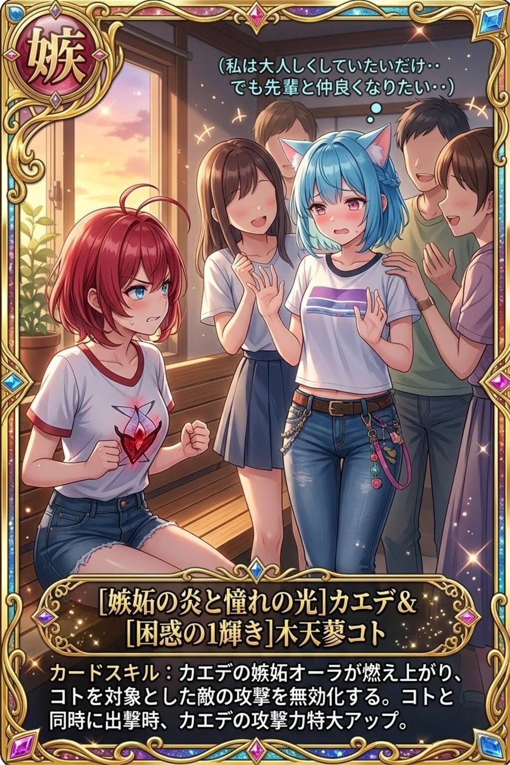 嫉妬するカエデ