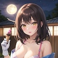 旅館にて。浴衣の心実と花火(ちちぷい版) 3枚目