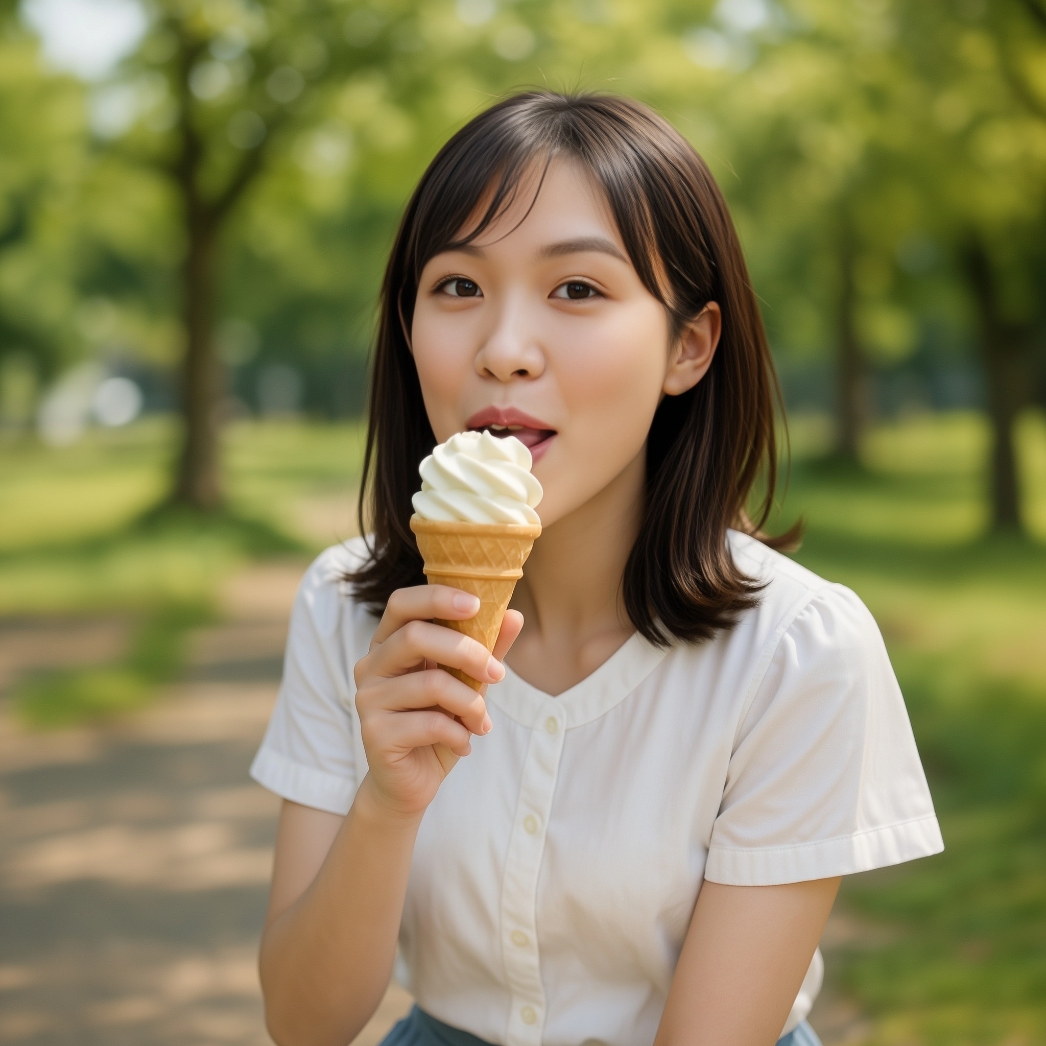 いただきま～～～す😄🍦 | の人気AIイラスト・グラビア