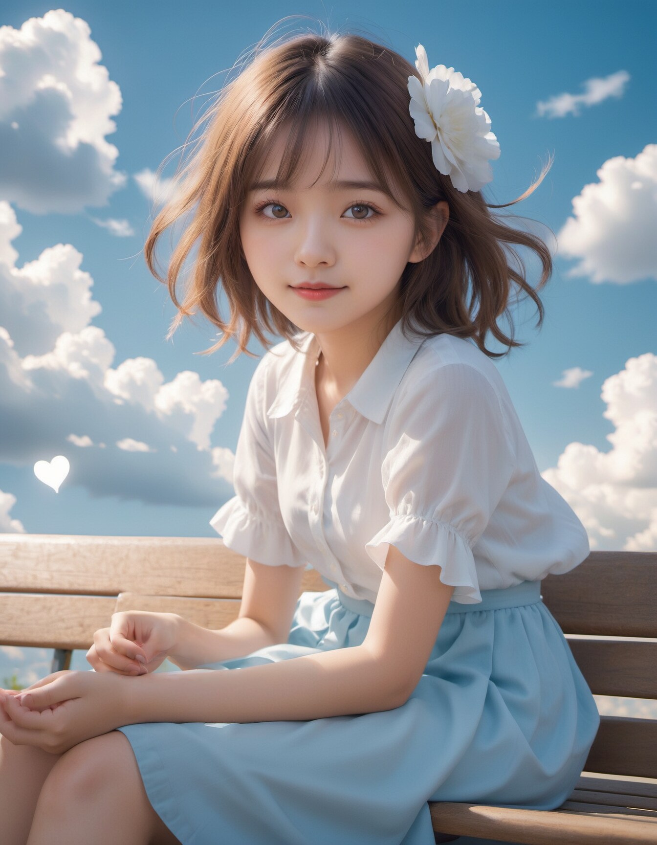 わたあめみたいな雲を見て