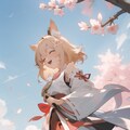 巫女さん・お花見 10枚目