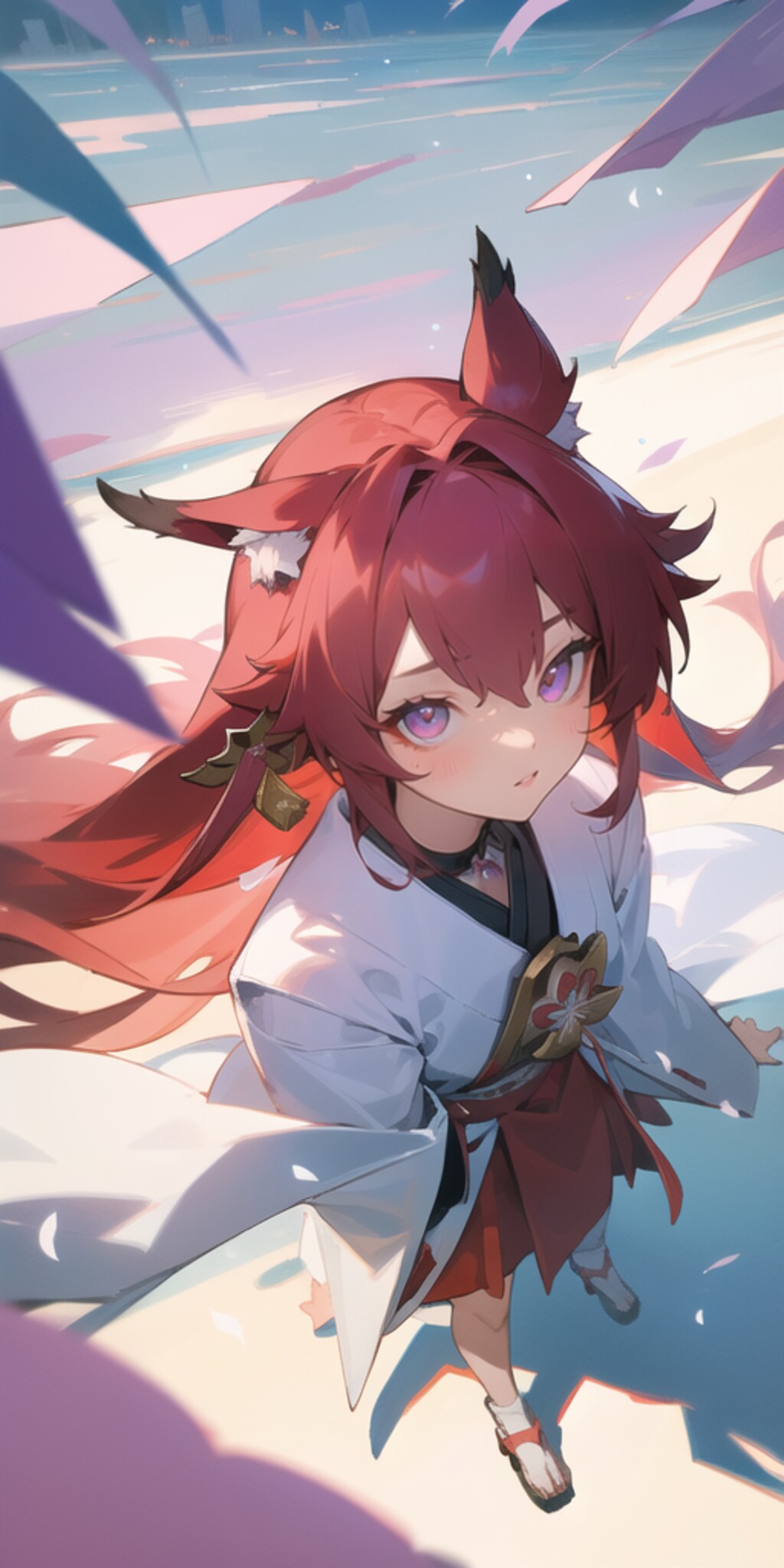 巫女さん・お花見