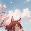巫女さん・お花見 6枚目