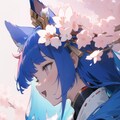 巫女さん・お花見 9枚目