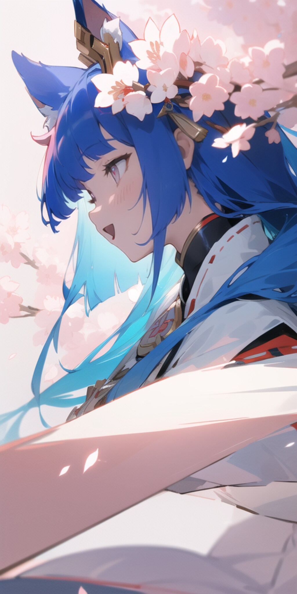 巫女さん・お花見