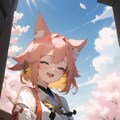 巫女さん・お花見 12枚目