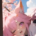 巫女さん・お花見 3枚目