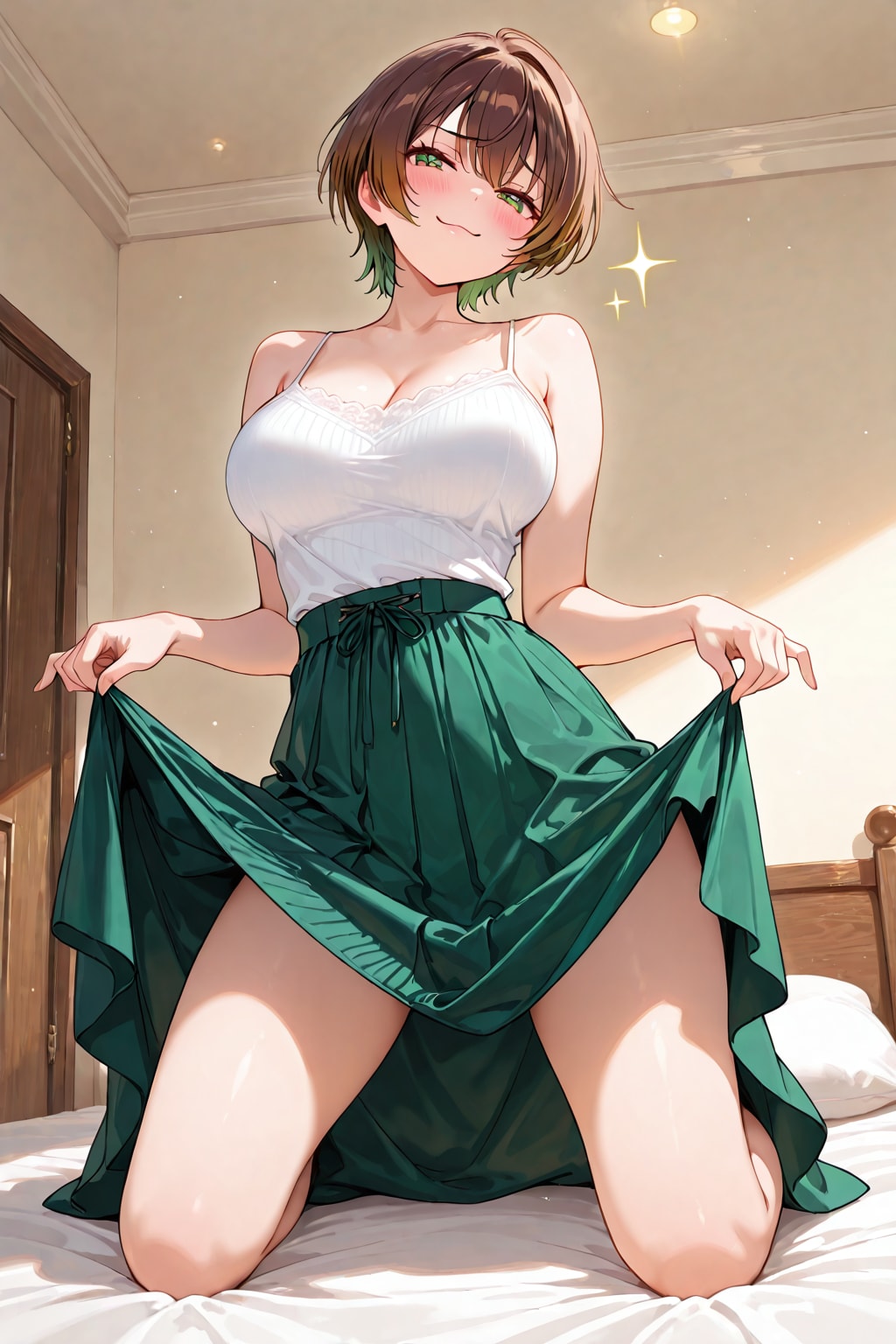 She lifts it higher