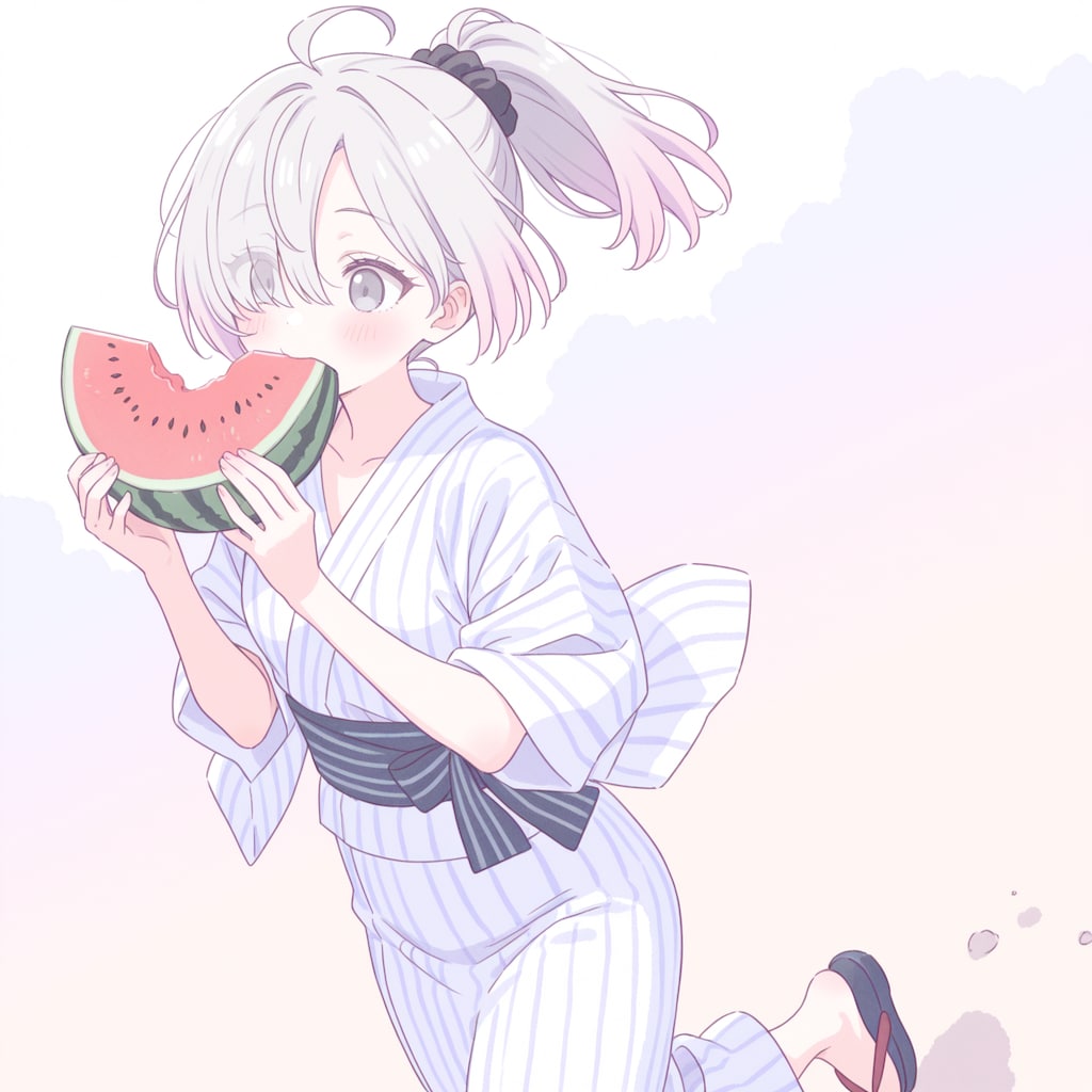 うちの子がすいかを食べるだけ