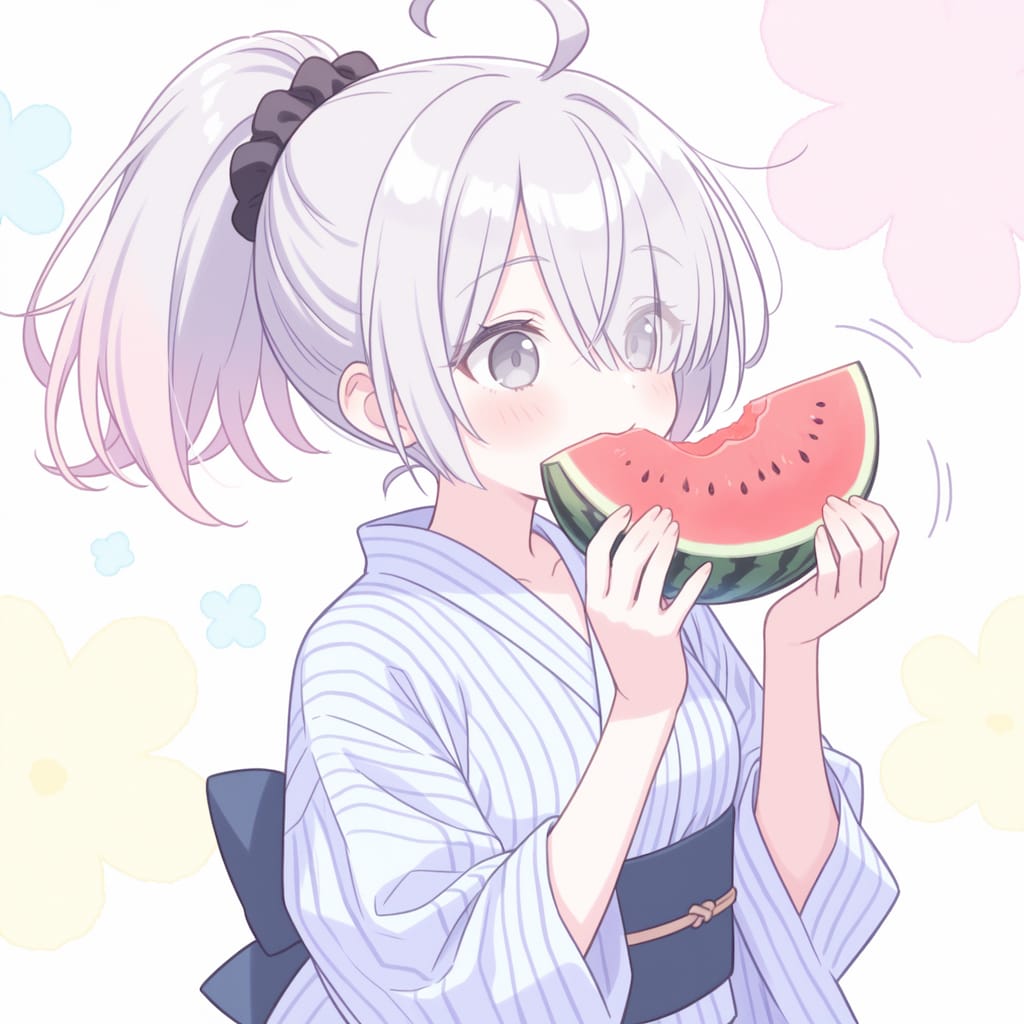 うちの子がすいかを食べるだけ