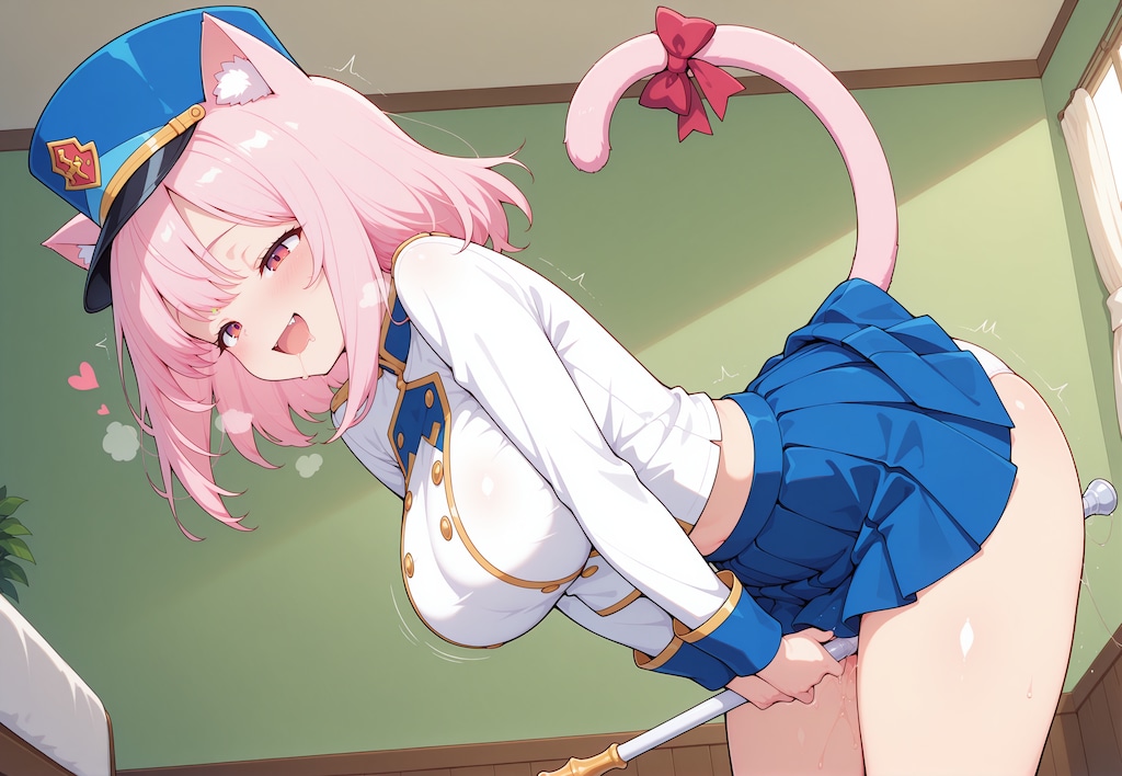 猫耳さんバトンオナ