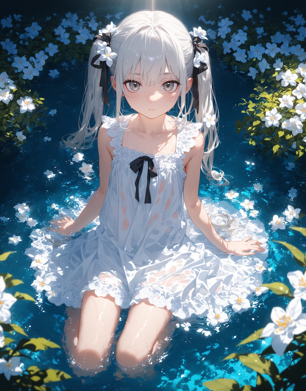 泉の中のエレーナ