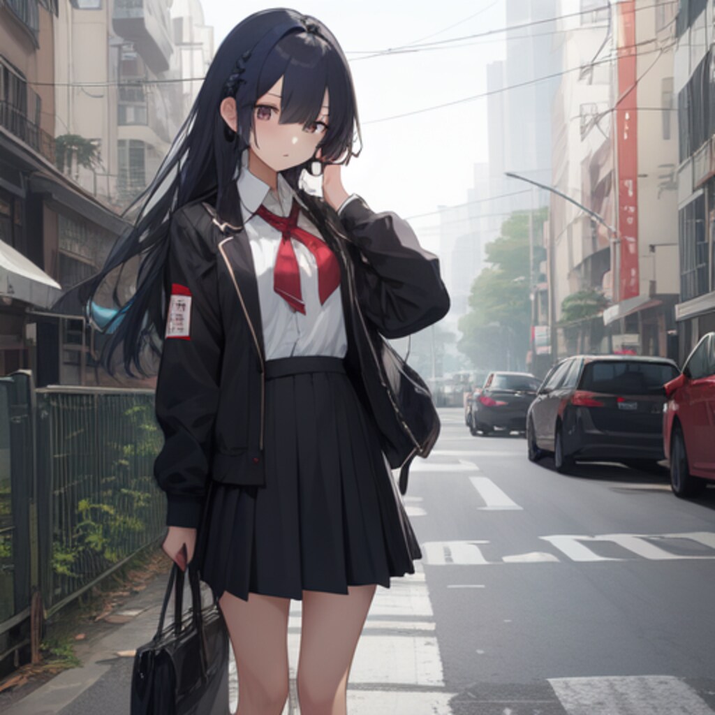 帰宅中の女子高生