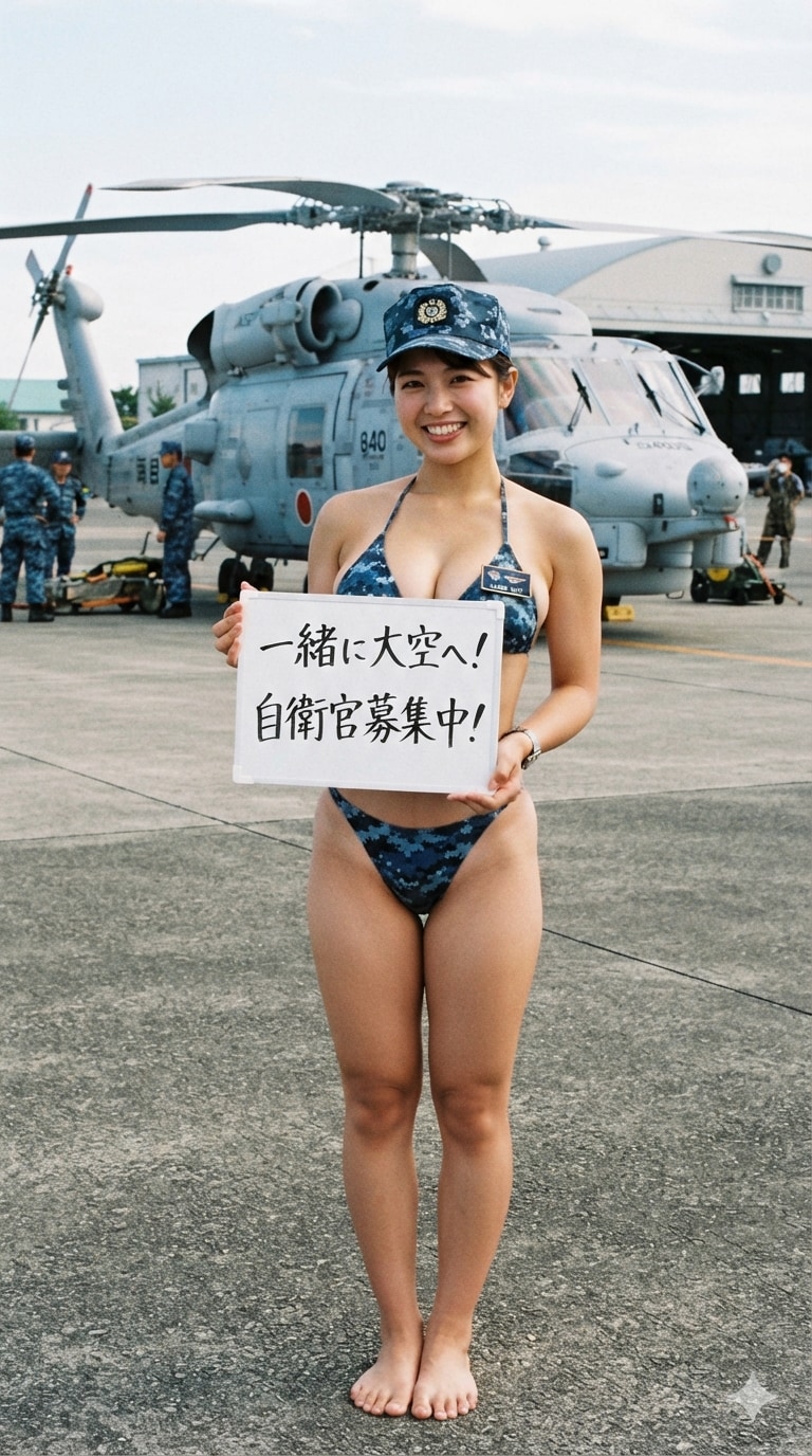 ９日の女性海上自衛官