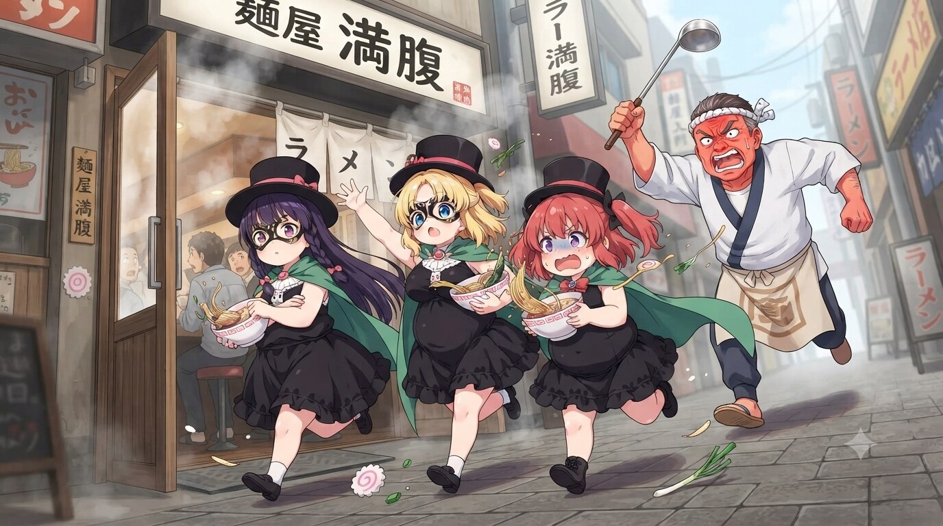 食い逃げだぁ！！ | の人気AIイラスト・グラビア