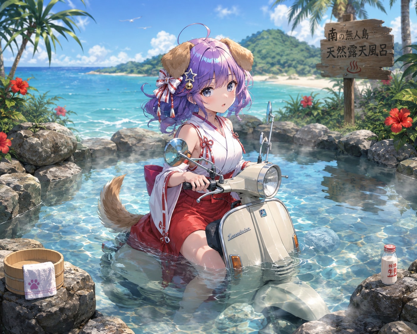 バイクごと入浴