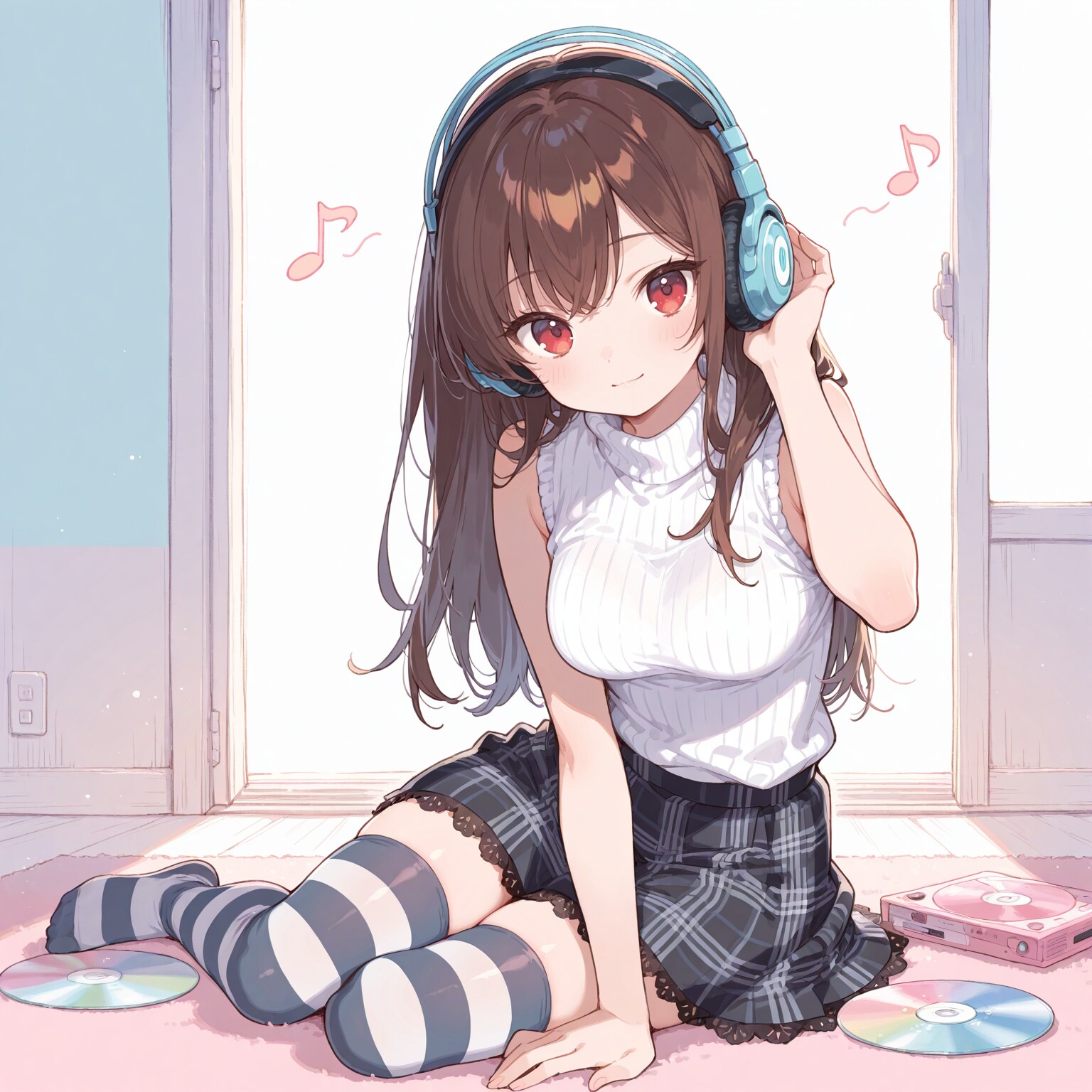 音楽を聴く少女 | の人気AIイラスト・グラビア