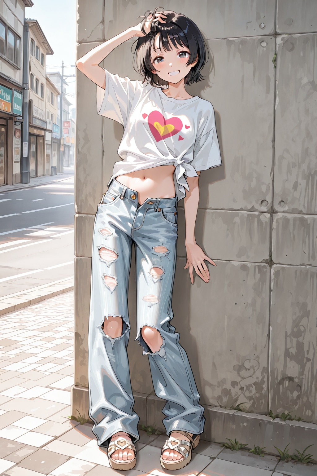 ダメージジーンズ