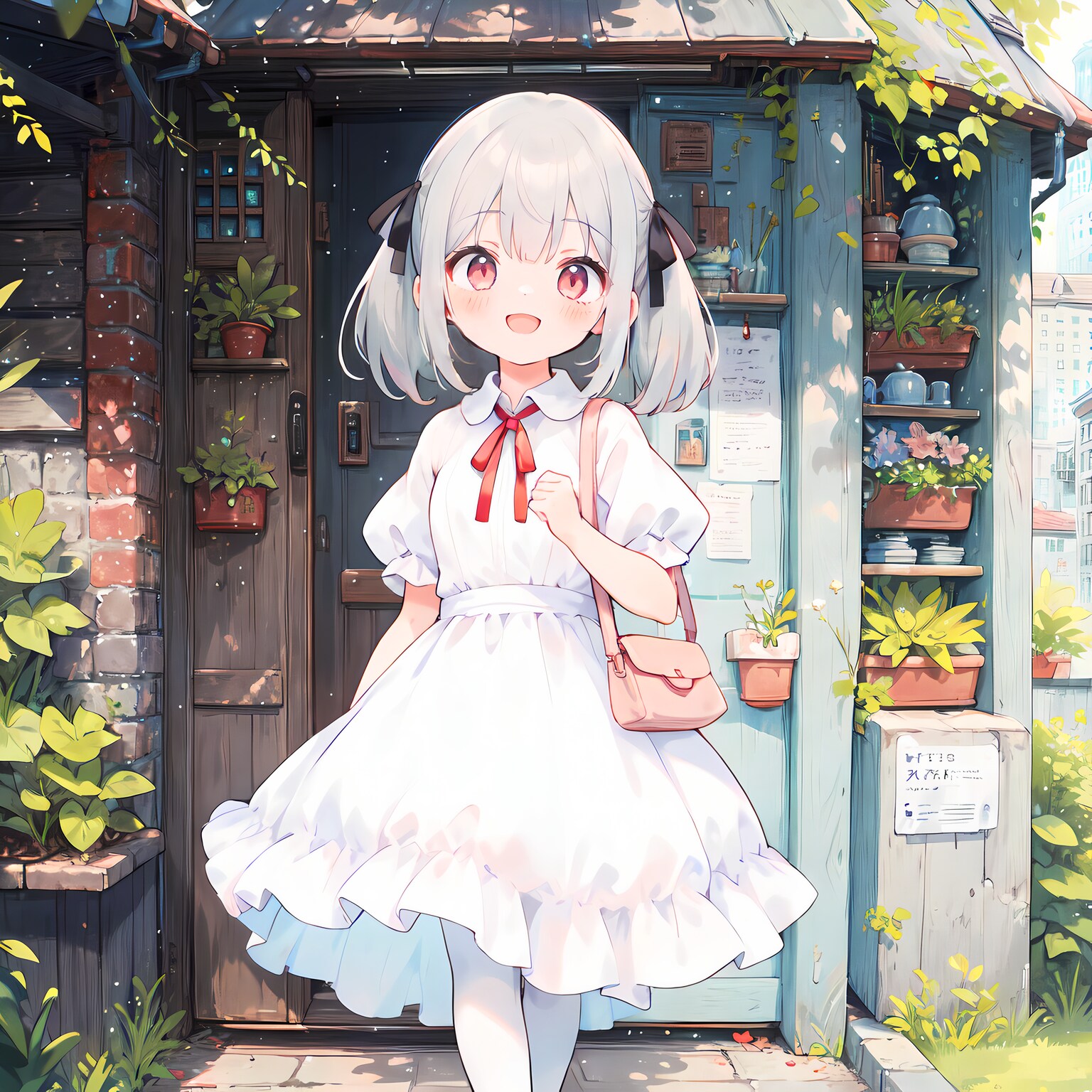 銀髪ツインテちゃん