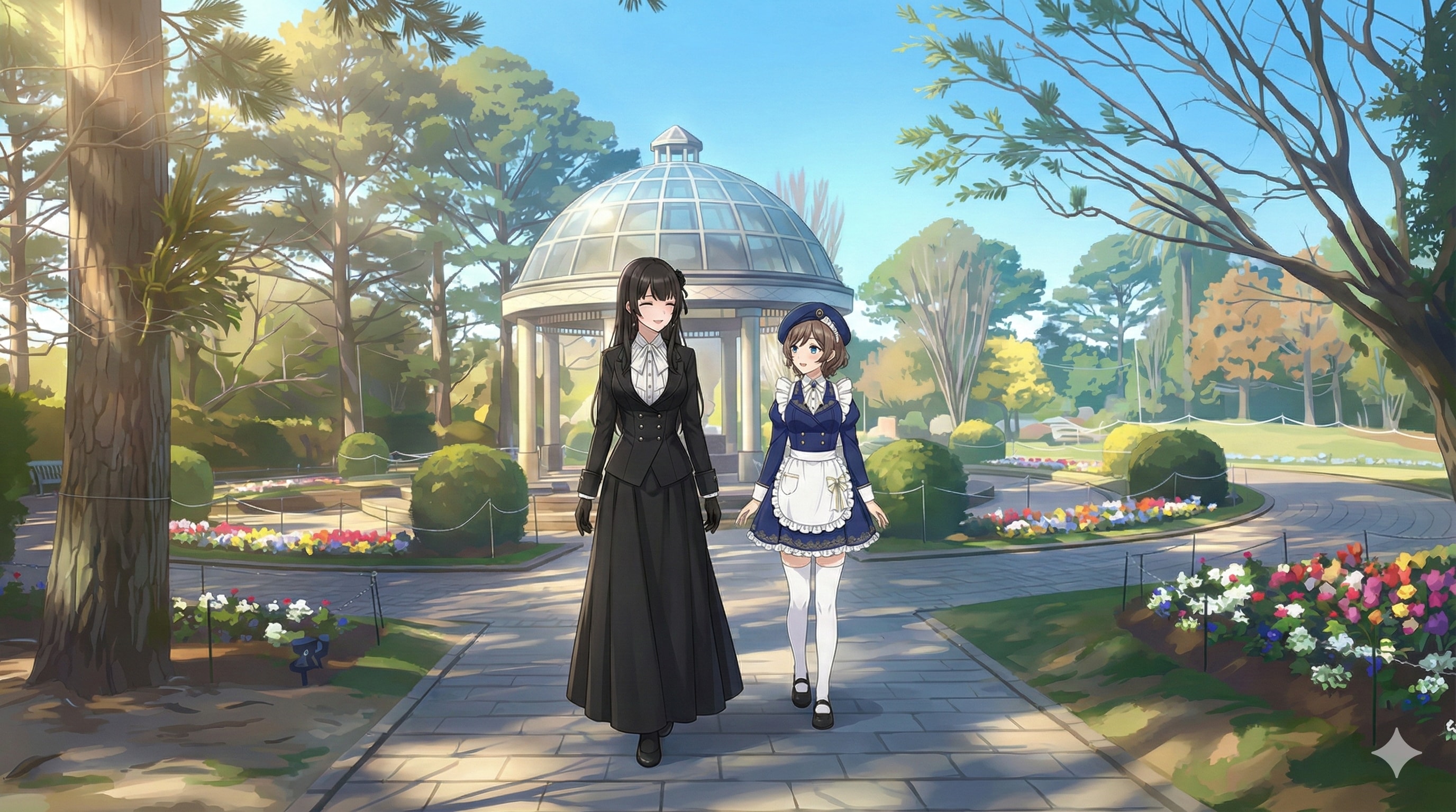 庭園の散策 | の人気AIイラスト・グラビア