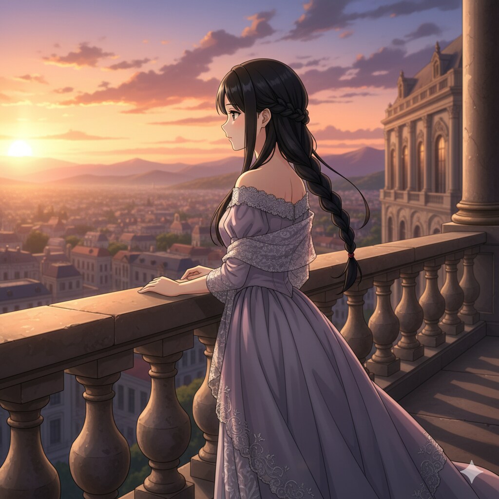 貴族令嬢（夕焼け）