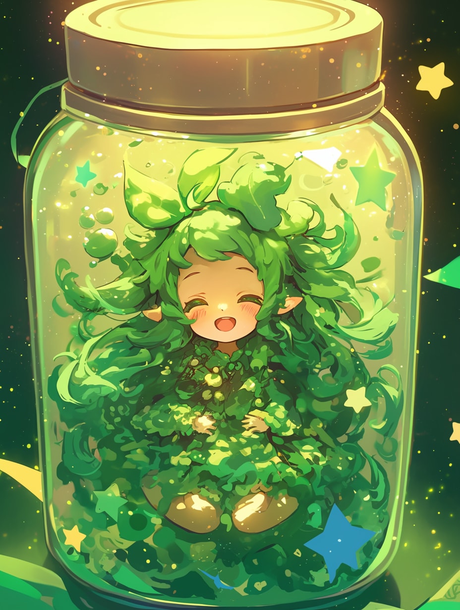 「瓶詰の少女」碧55 | の人気AIイラスト・グラビア