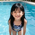 プールで遊ぶ女の子 2枚目